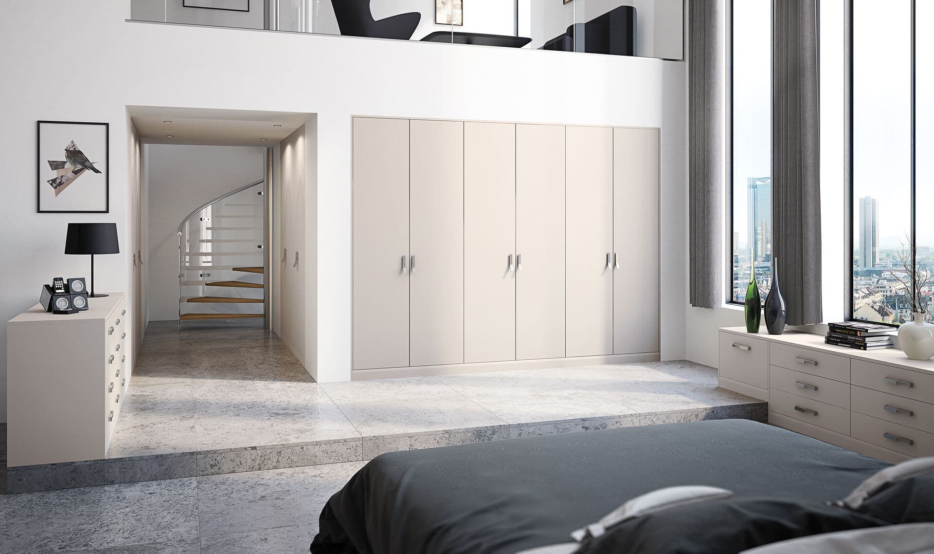 Kashmir fitted bedroom with sliding wardrobes
