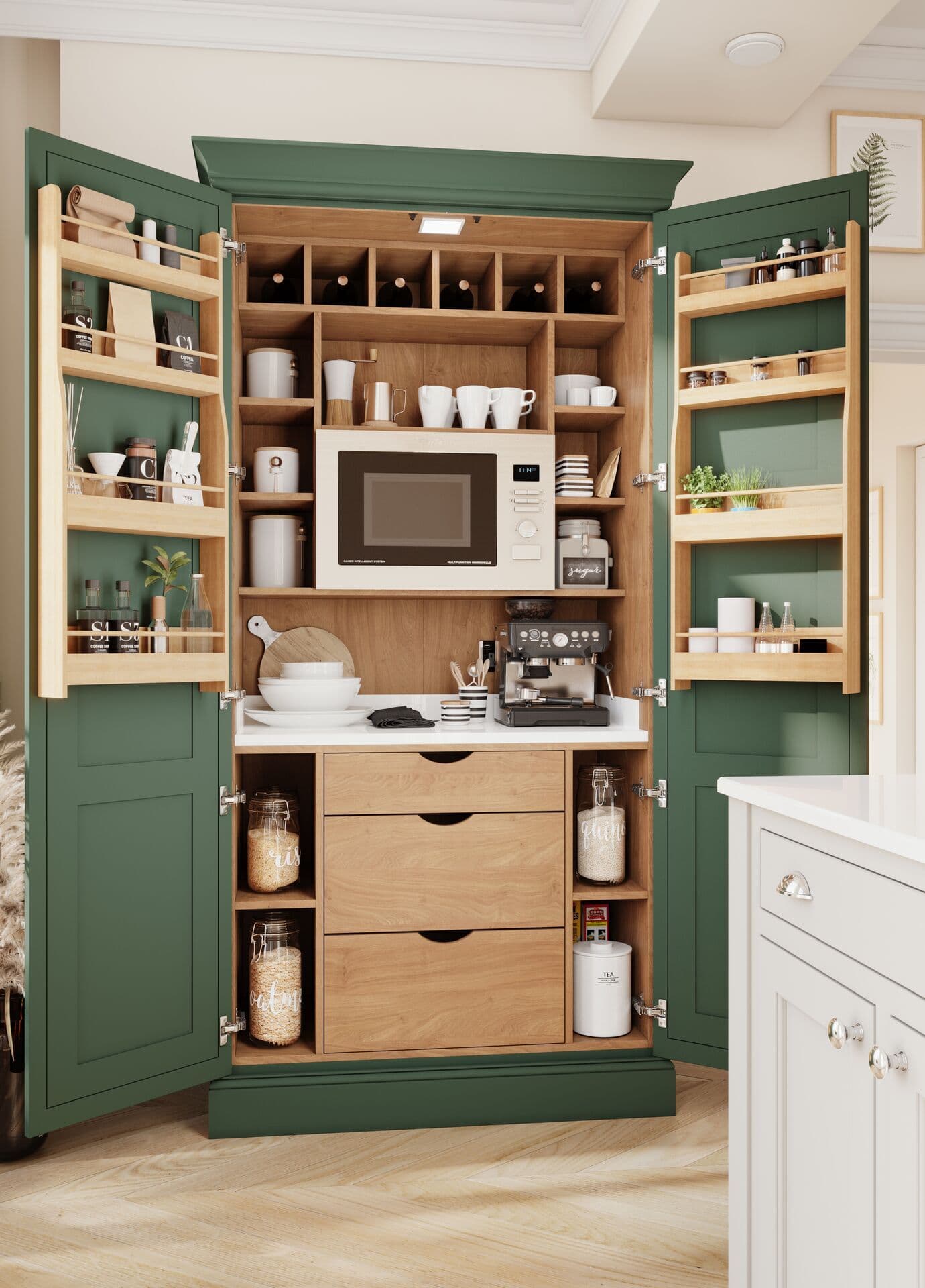 Heather green traditional kitchen