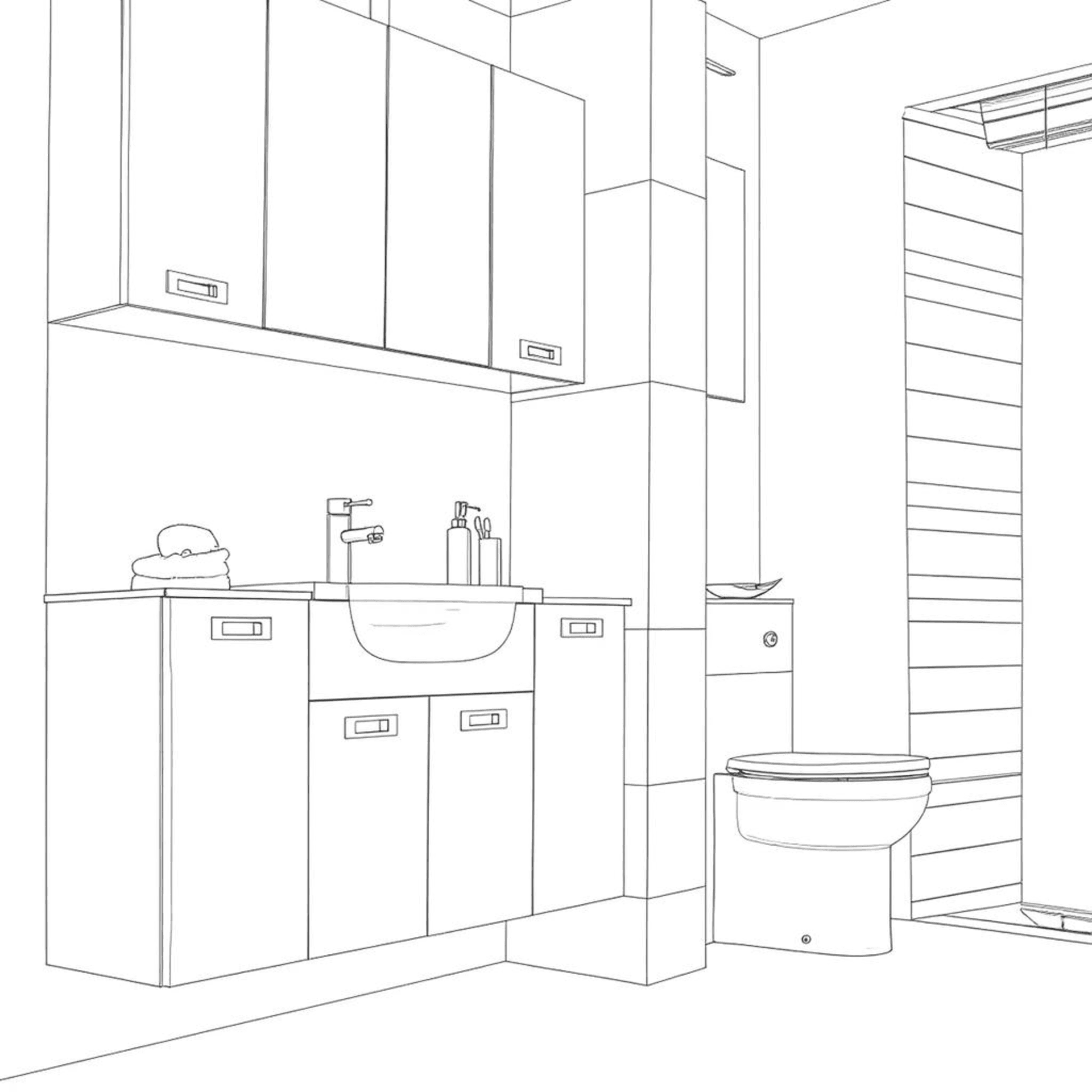 bathroom design drawing